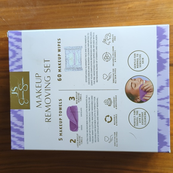 NEW! - Jessica Simpson Makeup Removing Set Towel & Hydrating Wipes Home/Travel - Picture 3 of 4